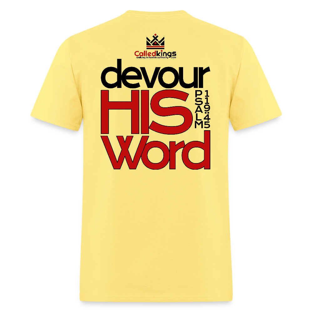 WTBSF? Devour His Word - cornsilk