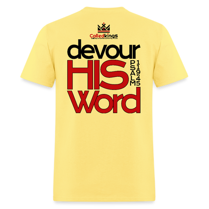 WTBSF? Devour His Word - cornsilk