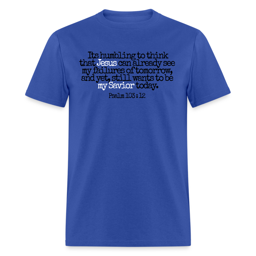 Jesus Sees My Failures - royal blue