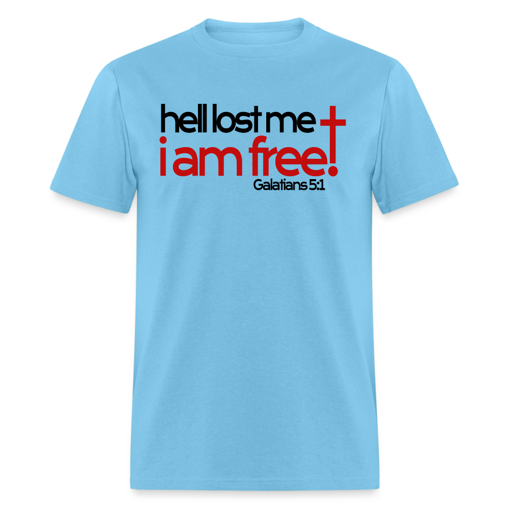 Hell Lost Me I Am Free - aquatic blue
