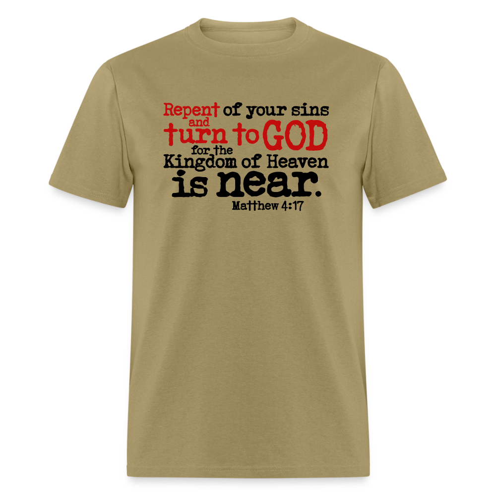 Repeat and Turn to God - khaki