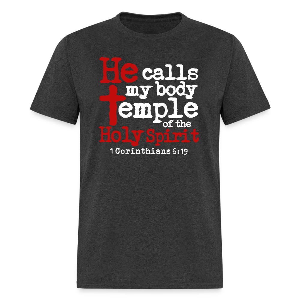 He Calls My Body Temple - heather black