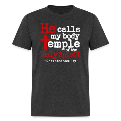He Calls My Body Temple - heather black