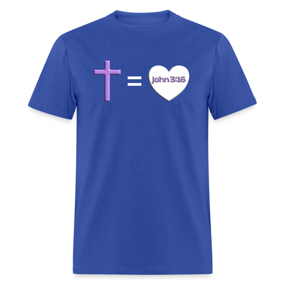 Cross = Love - royal blue