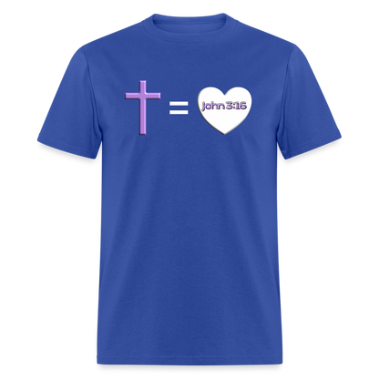 Cross = Love - royal blue