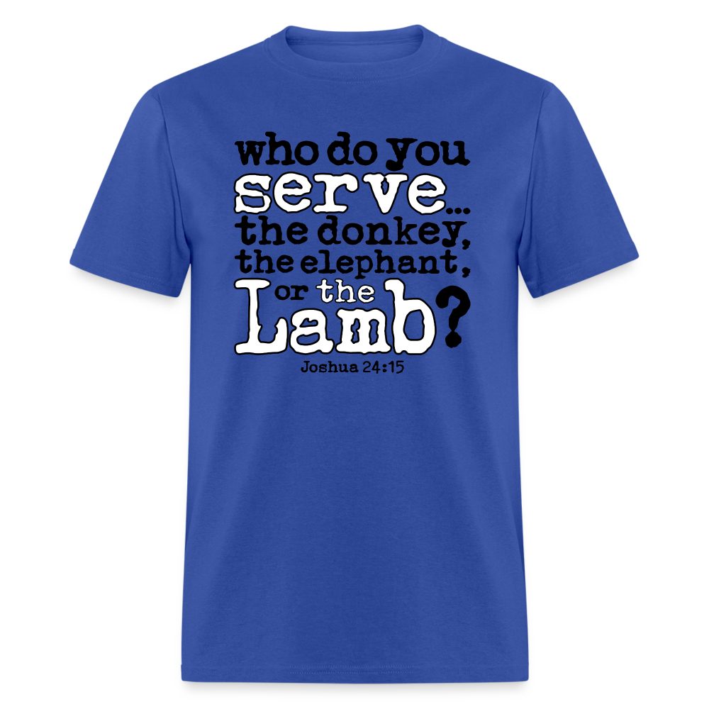 Donkey, Elephant, or Lamb - royal blue