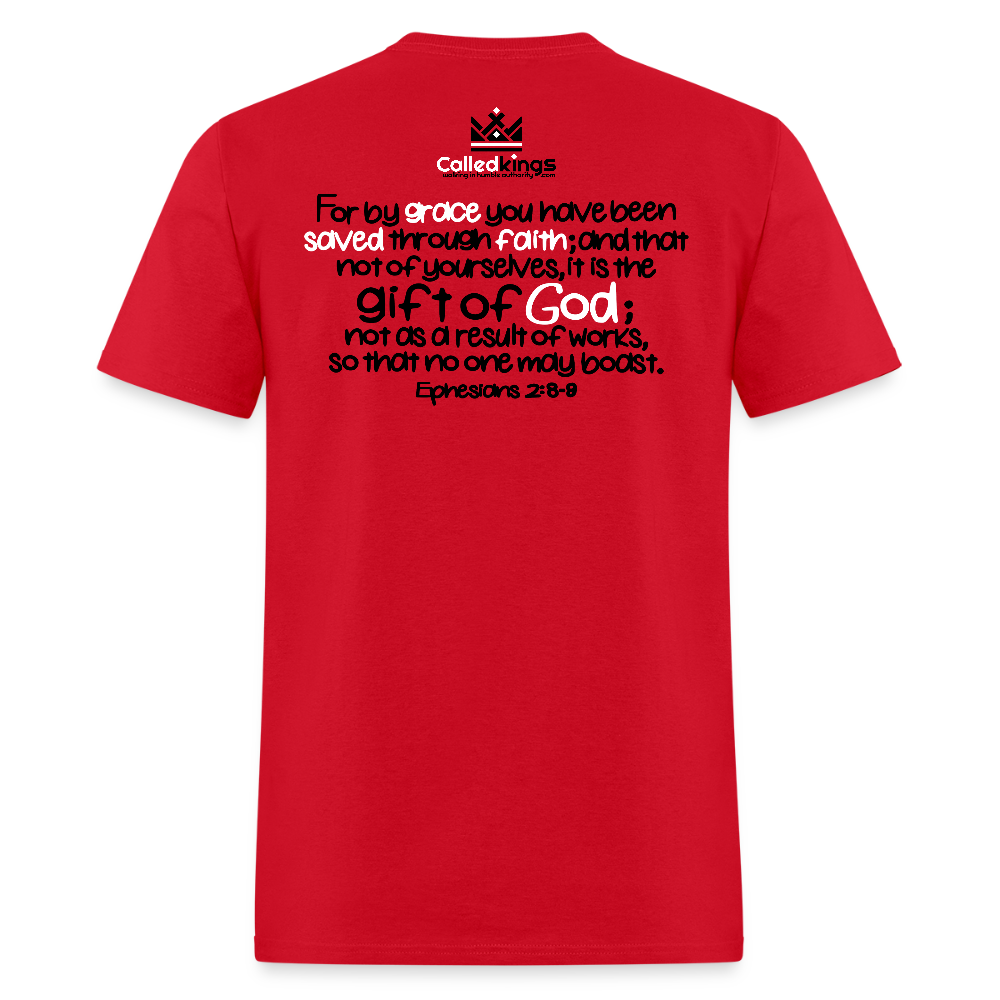 Only Thing We Contribute To Our Salvation - red