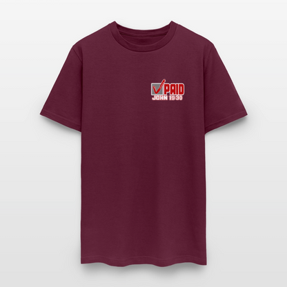Debt Paid in Full - burgundy