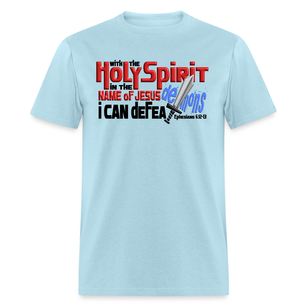 Holy Spirit Defeat Demons - powder blue