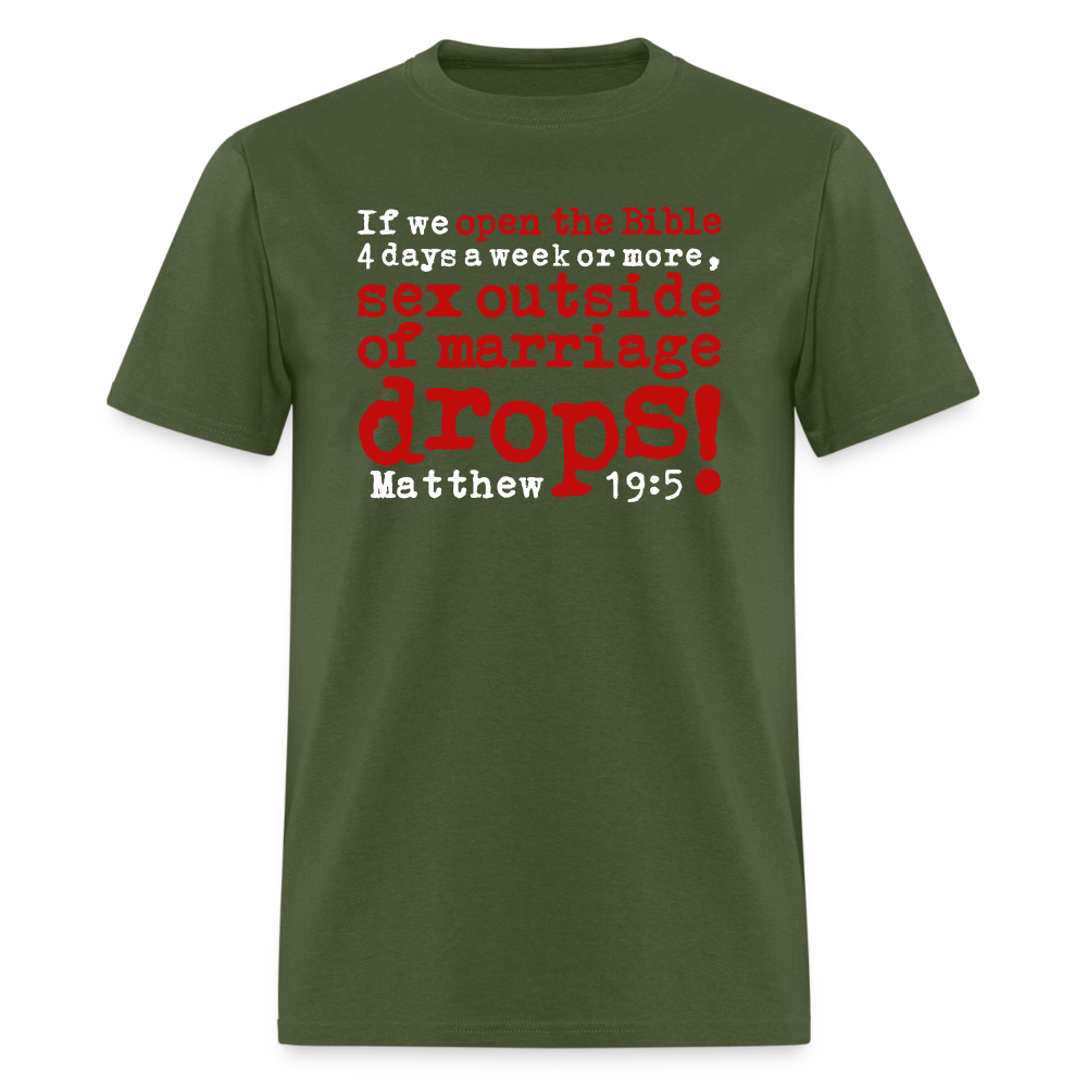 Open Bible Sex Outside of Marriage Drops - military green