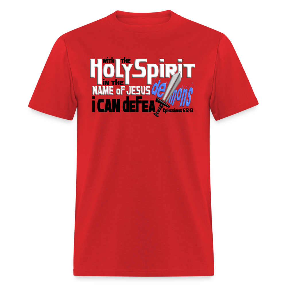 Holy Spirit Defeat Demons - red