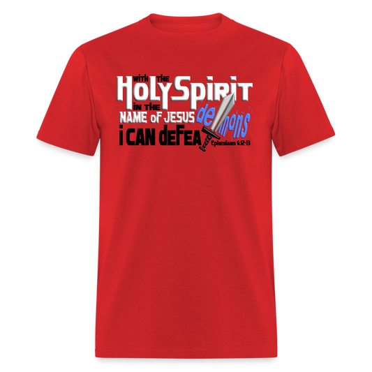 Holy Spirit Defeat Demons - red