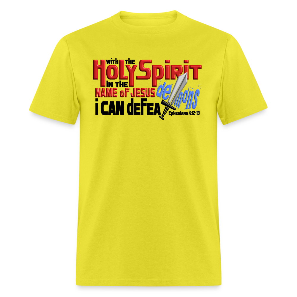 Holy Spirit Defeat Demons - yellow