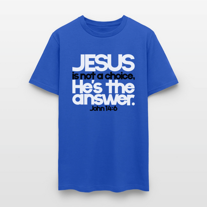 Jesus Is the Answer - royal blue
