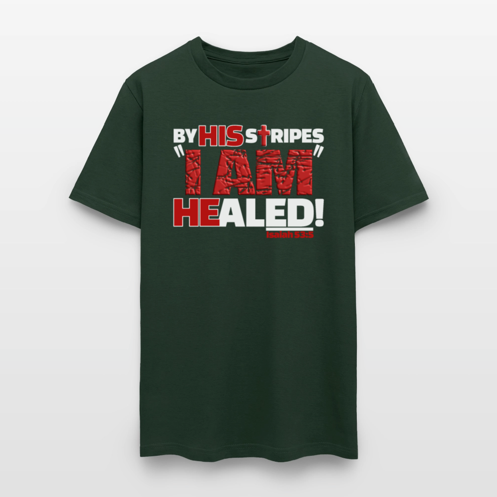 By His Stripes I Am Healed - forest green