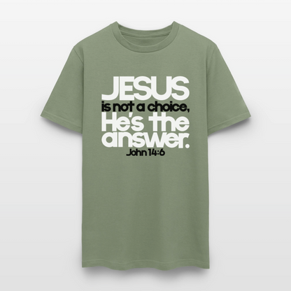 Jesus Is the Answer - military green