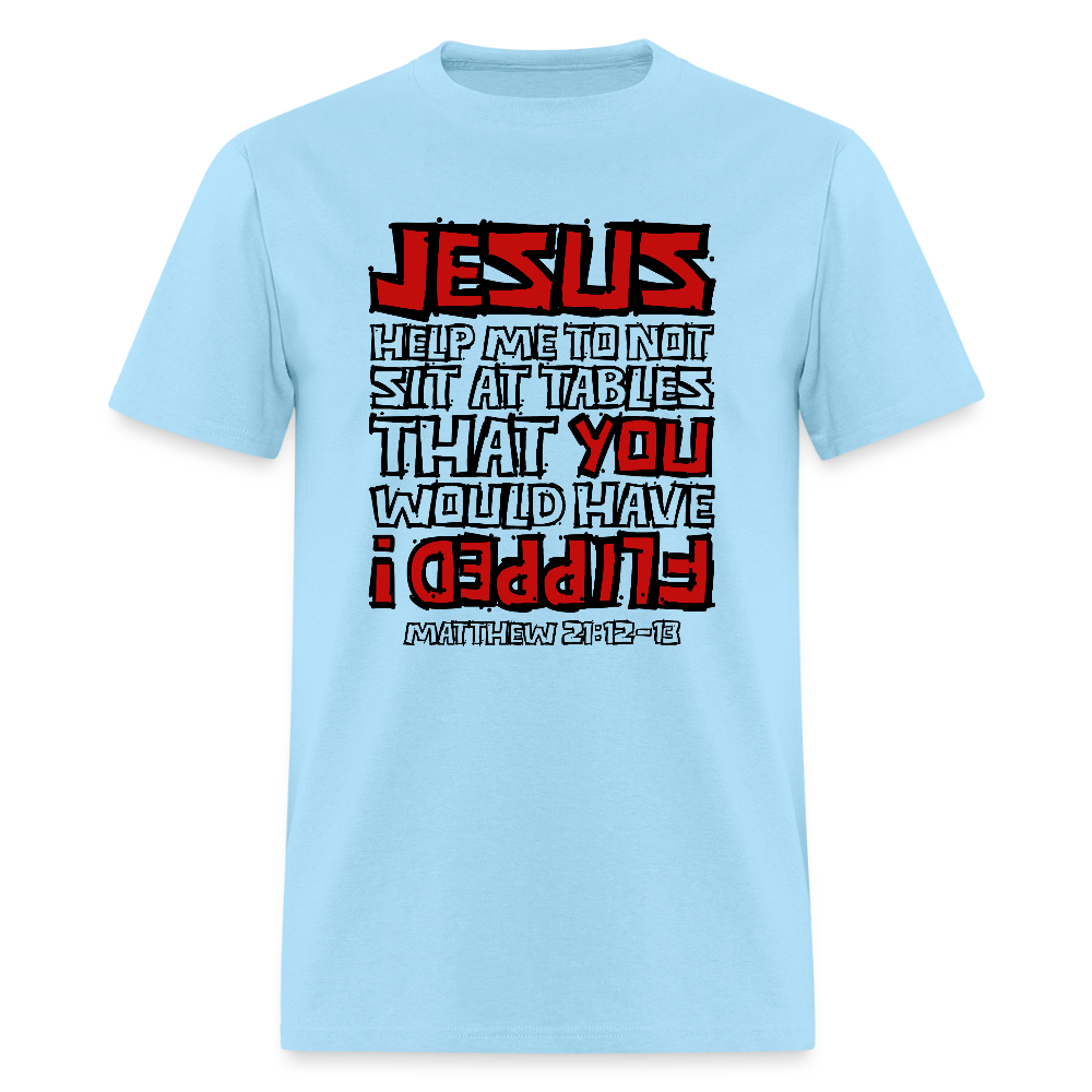Jesus Flipped - powder blue