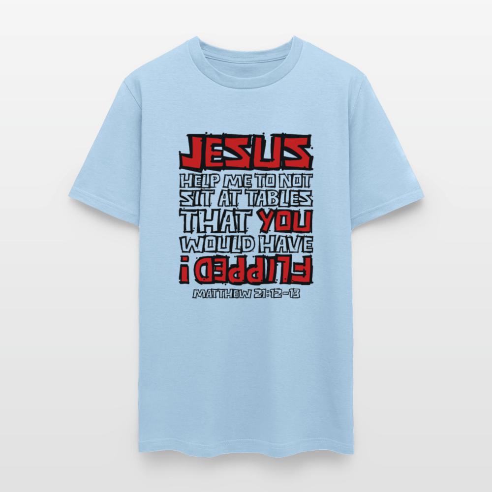 Jesus Flipped - powder blue