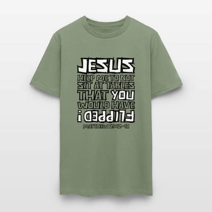 Jesus Flipped - military green