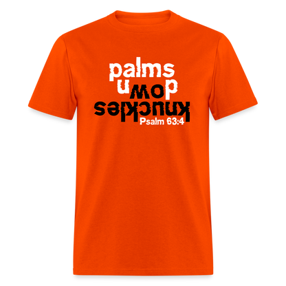 Knuckles Down Palms Up - orange