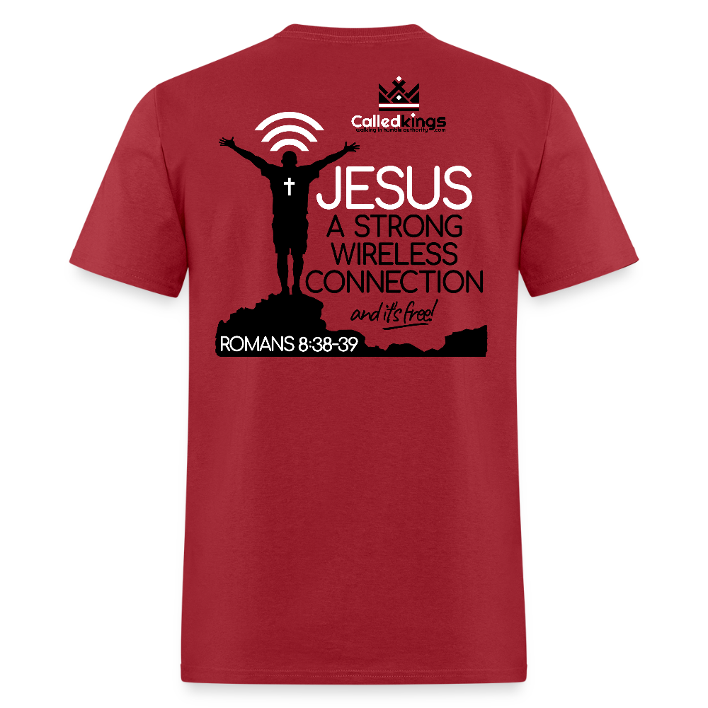 Jesus Strong Wireless Connection - dark red
