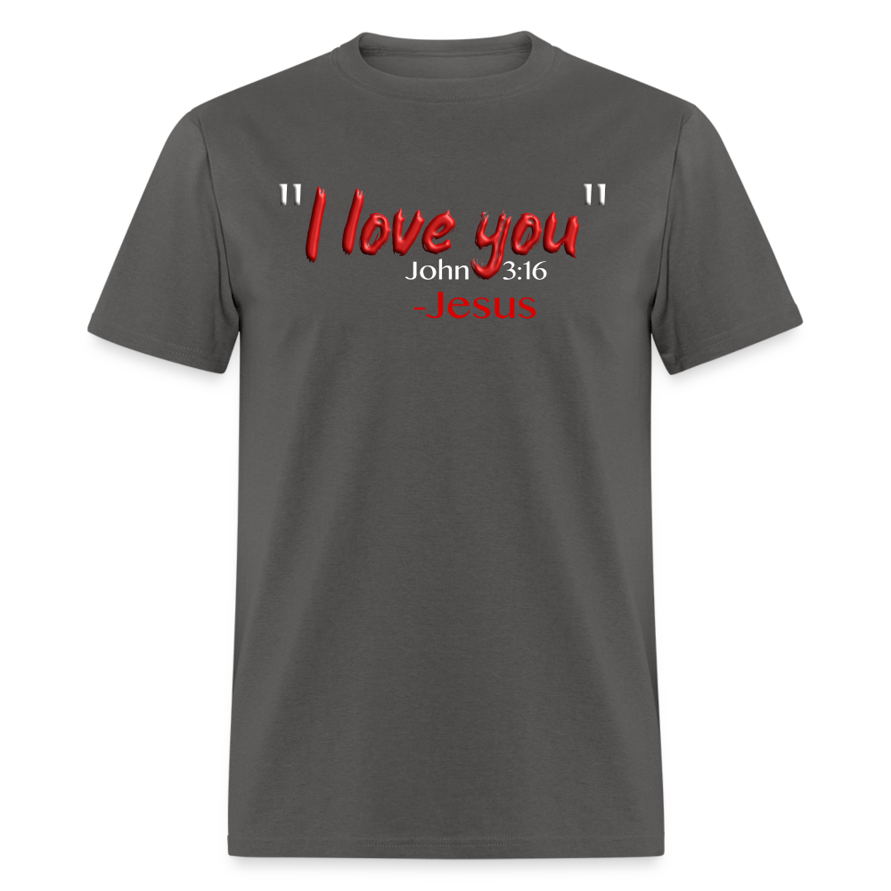 I Love You - charcoal