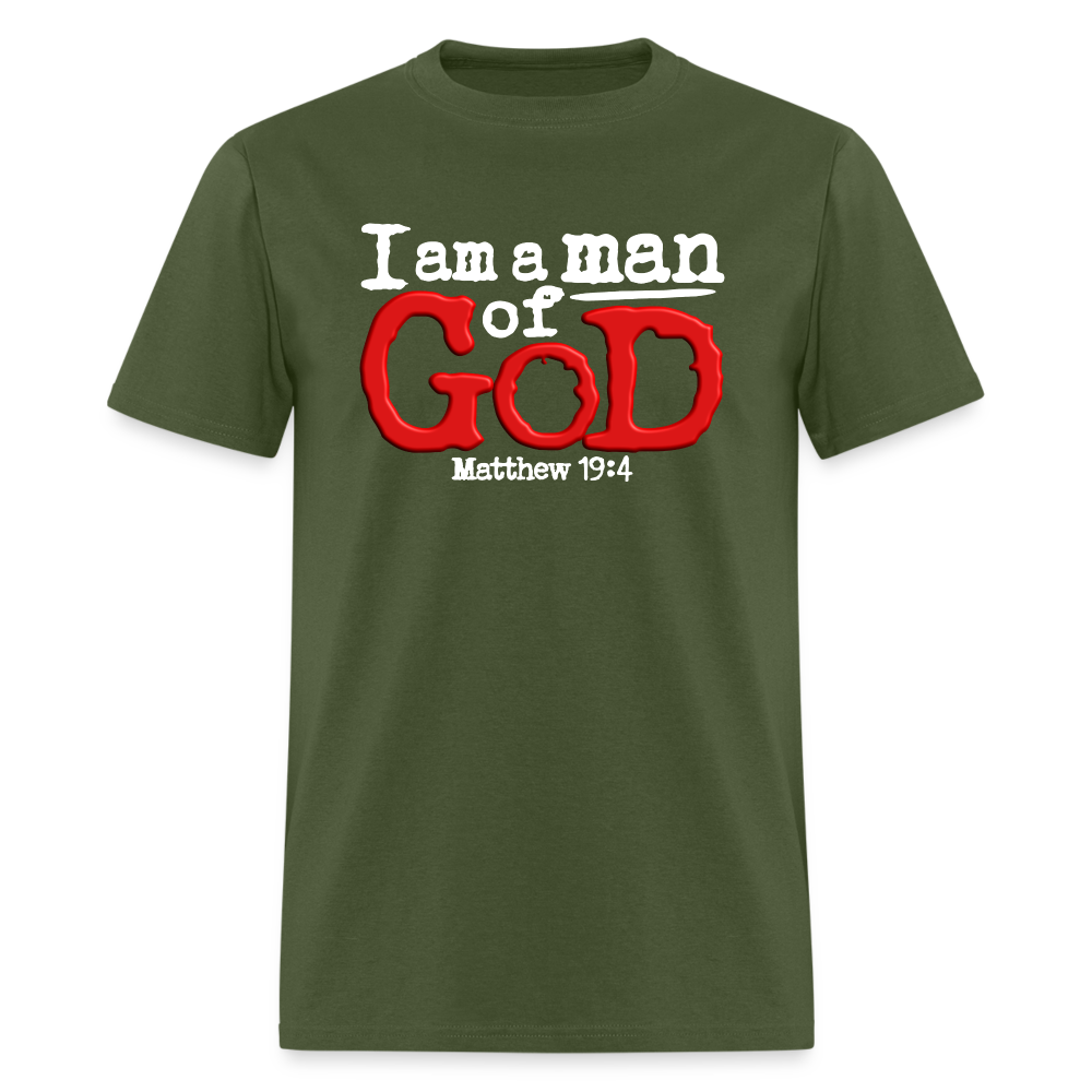 I Am a Man of God - military green