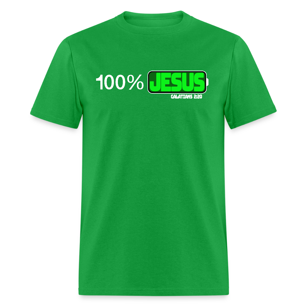 100% Jesus - bright green