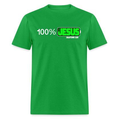 100% Jesus - bright green