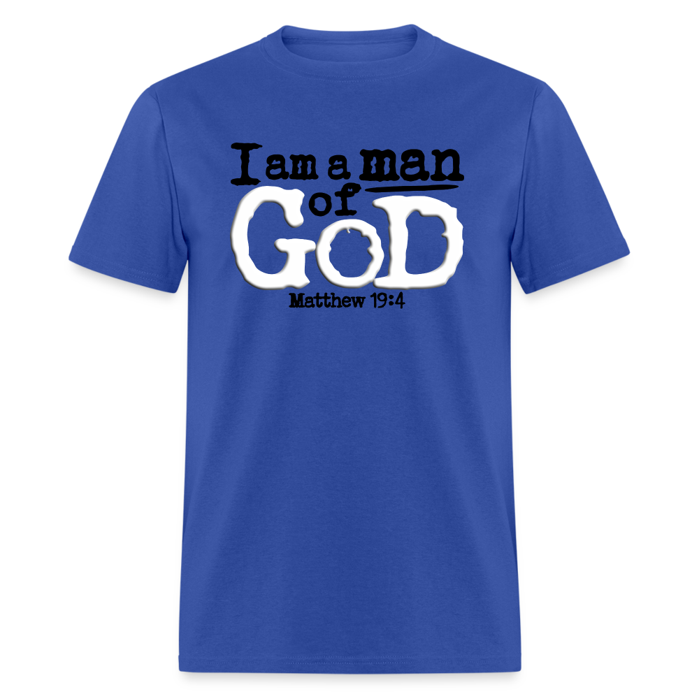 I Am a Man of God - royal blue