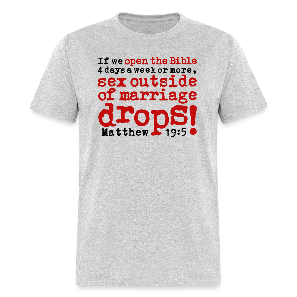 Open Bible Sex Outside of Marriage Drops - heather gray