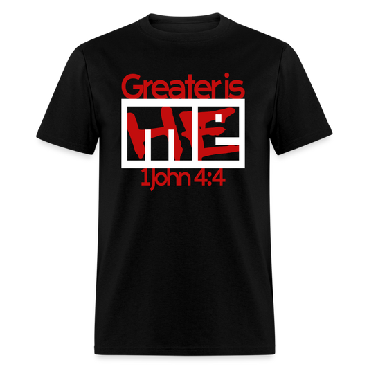 Greater is He in Me - black