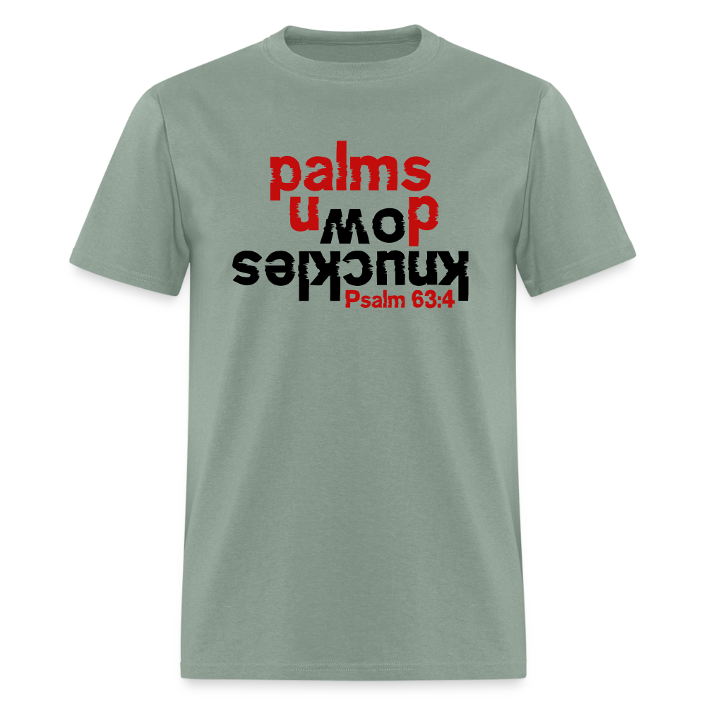 Knuckles Down Palms Up - sage