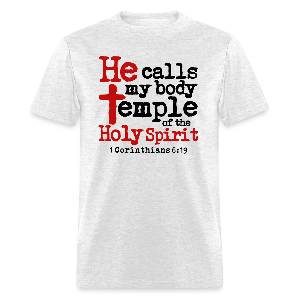 He Calls My Body Temple - light heather gray