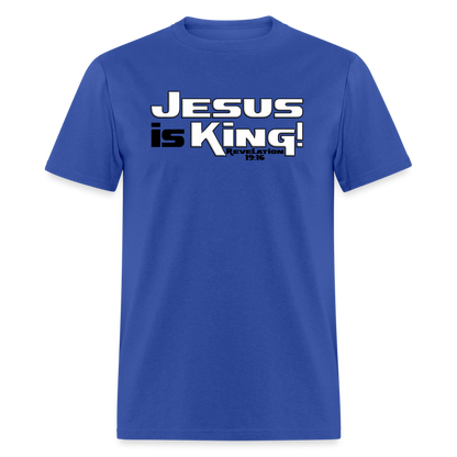 Jesus is King - royal blue