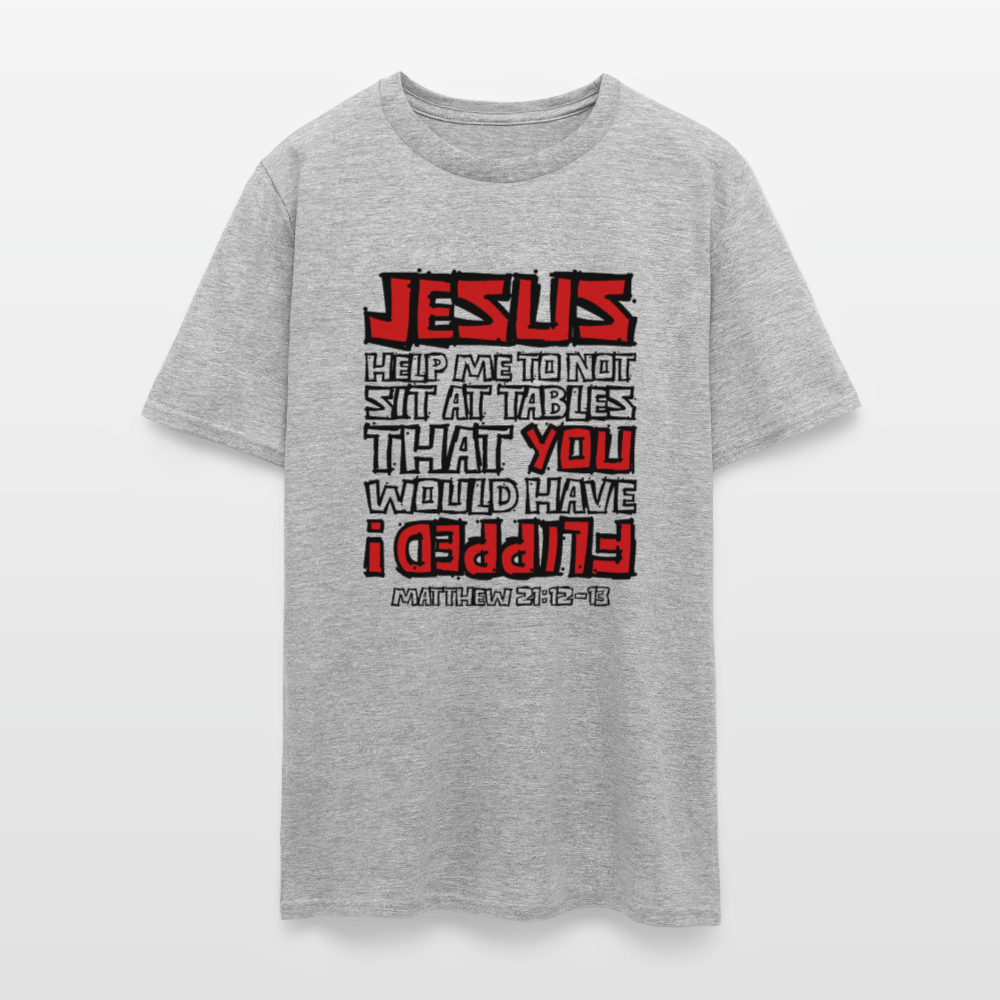 Jesus Flipped - heather gray