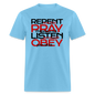 Repent Pray Listen Obey w/Scripture - aquatic blue