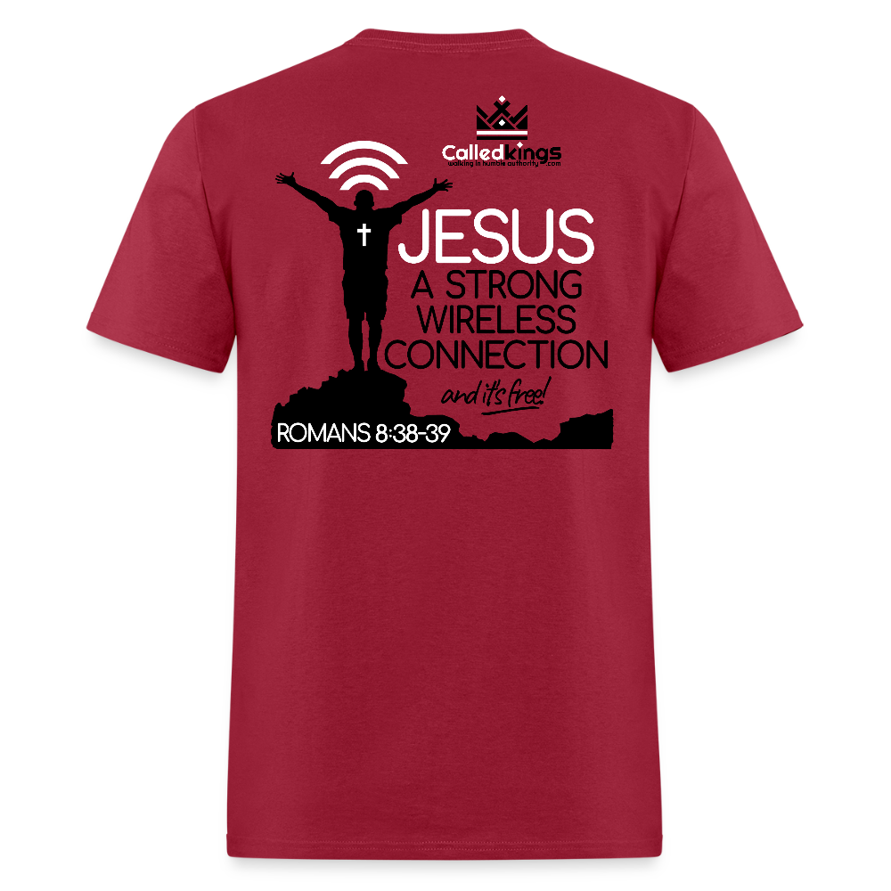 Jesus Strong Wireless Connection - dark red