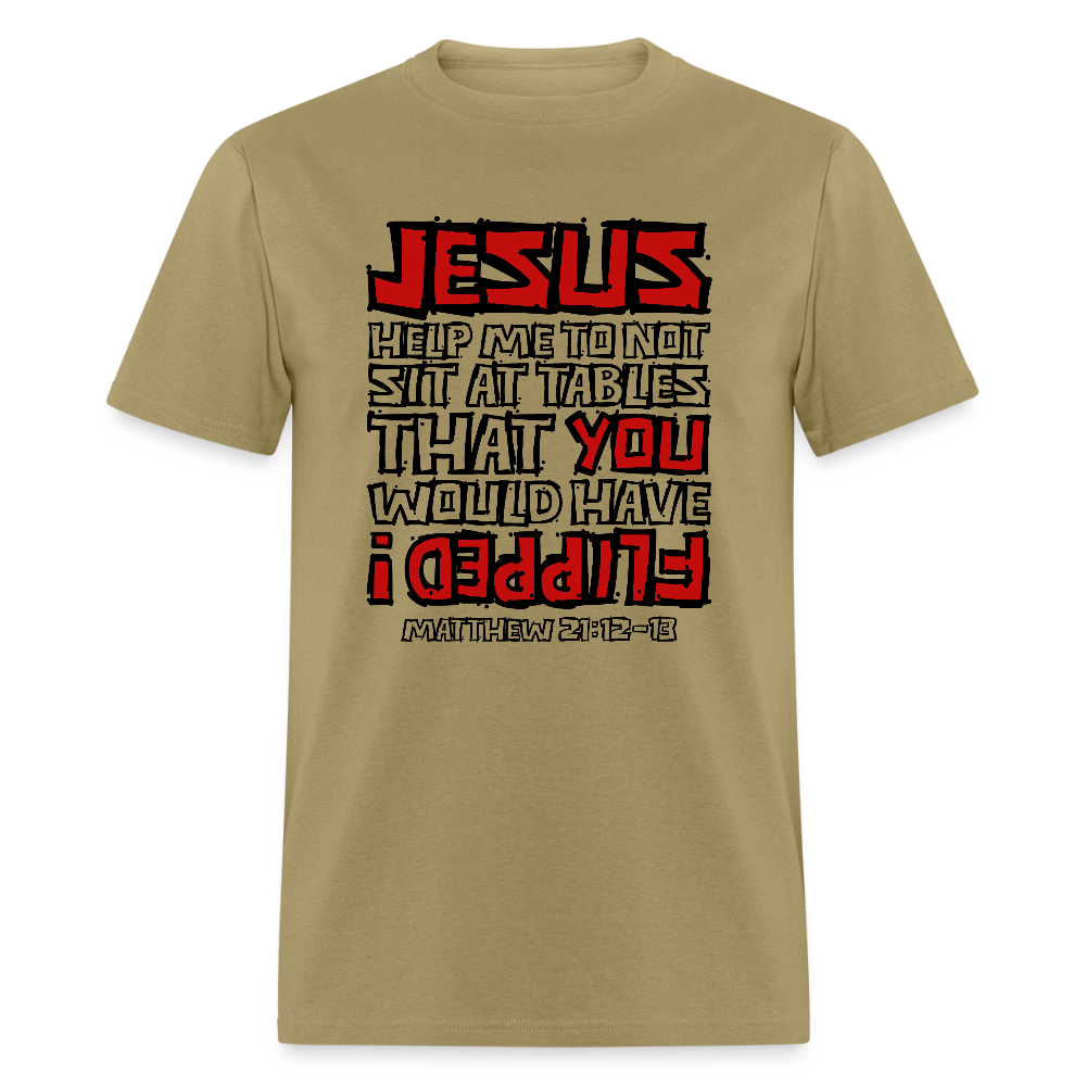 Jesus Flipped - khaki