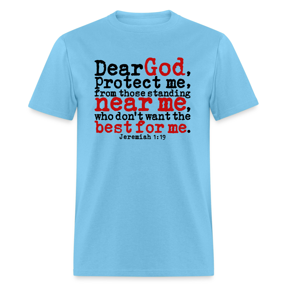 Dear God Protect Me - aquatic blue