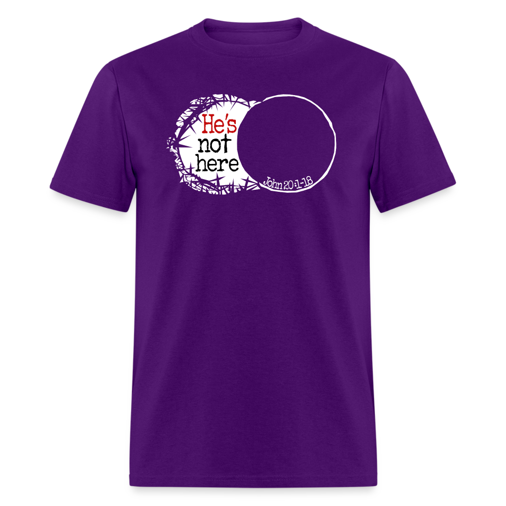 He's Not Here - purple