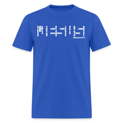 Jesus Names - royal blue