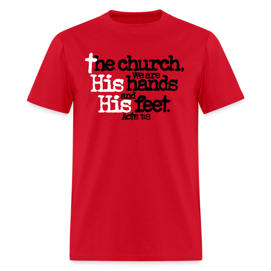 Church His Hands His Feet - red