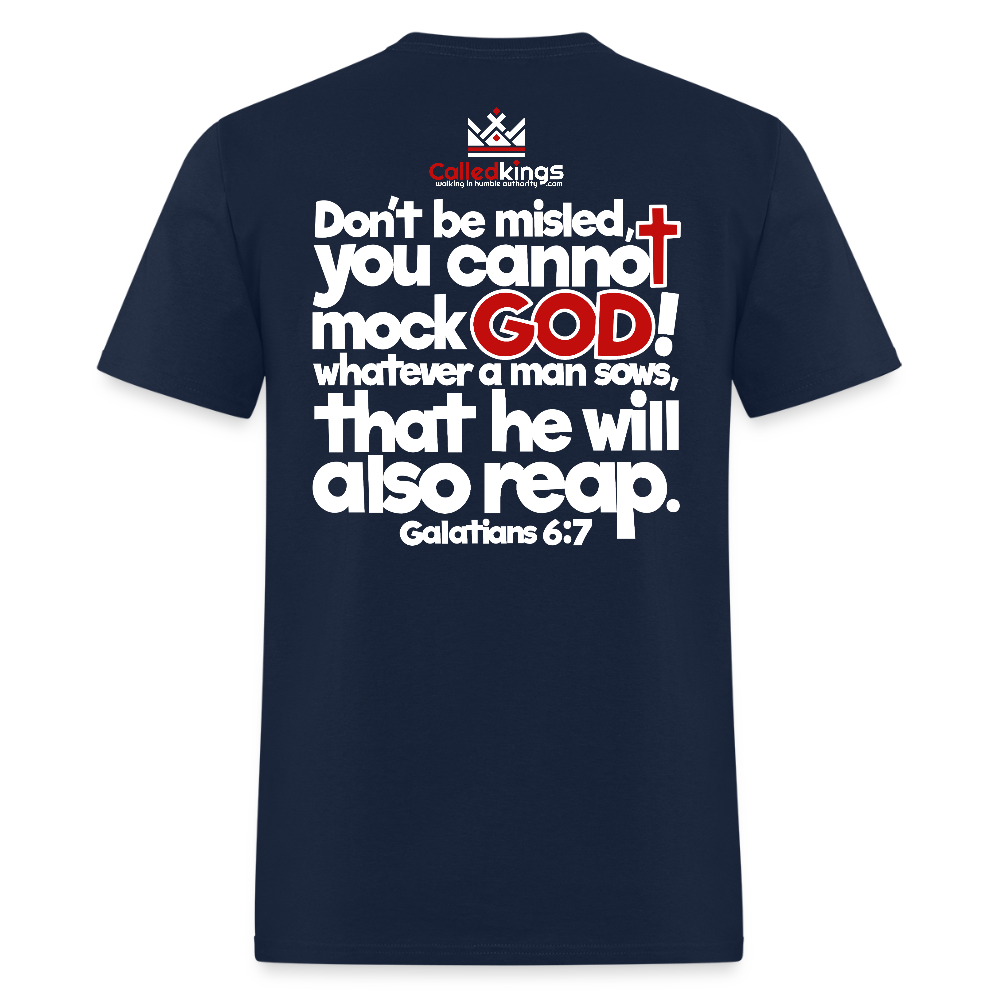 God Will Not Be Mocked - navy