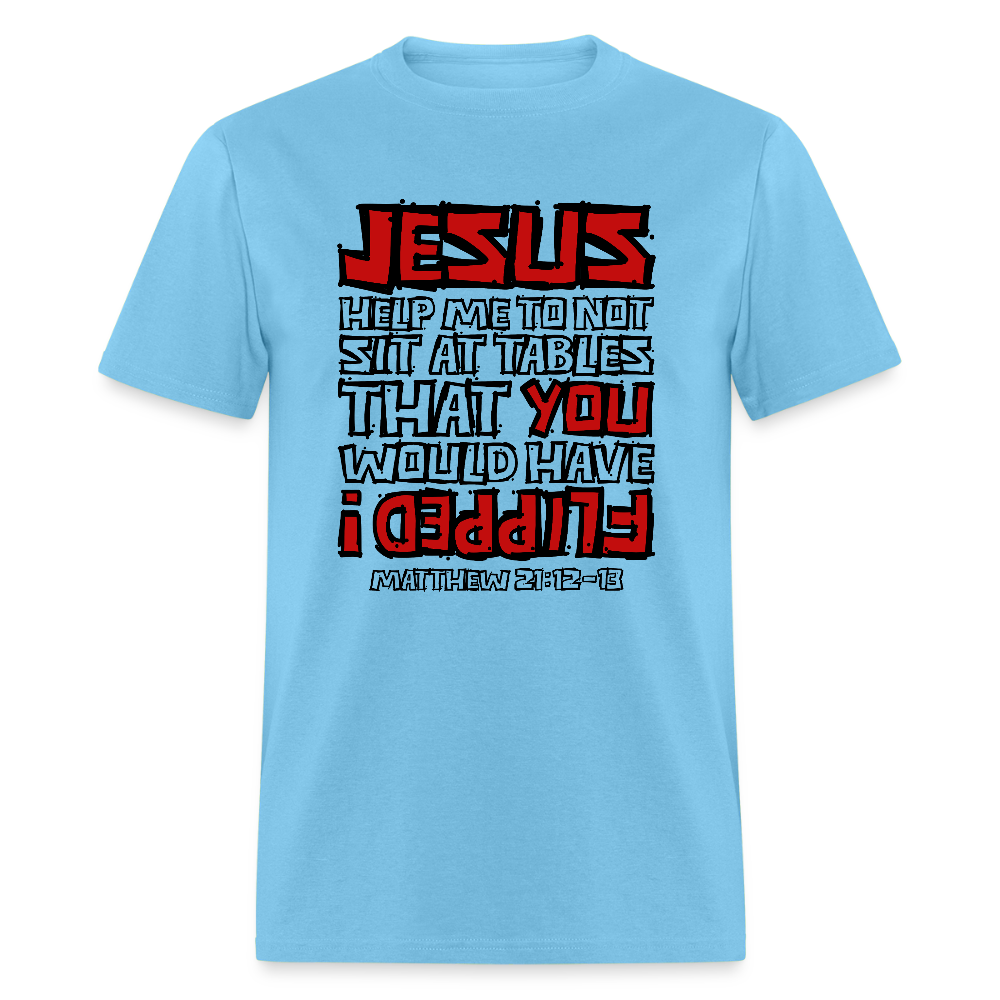 Jesus Flipped - aquatic blue