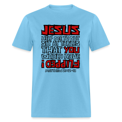Jesus Flipped - aquatic blue