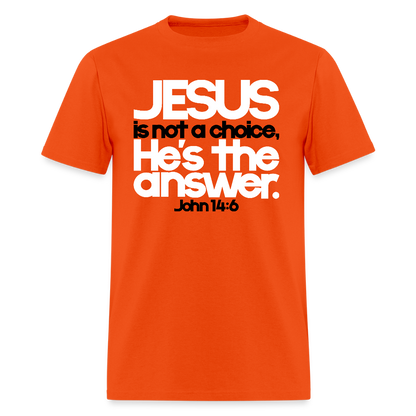 Jesus Is the Answer - orange