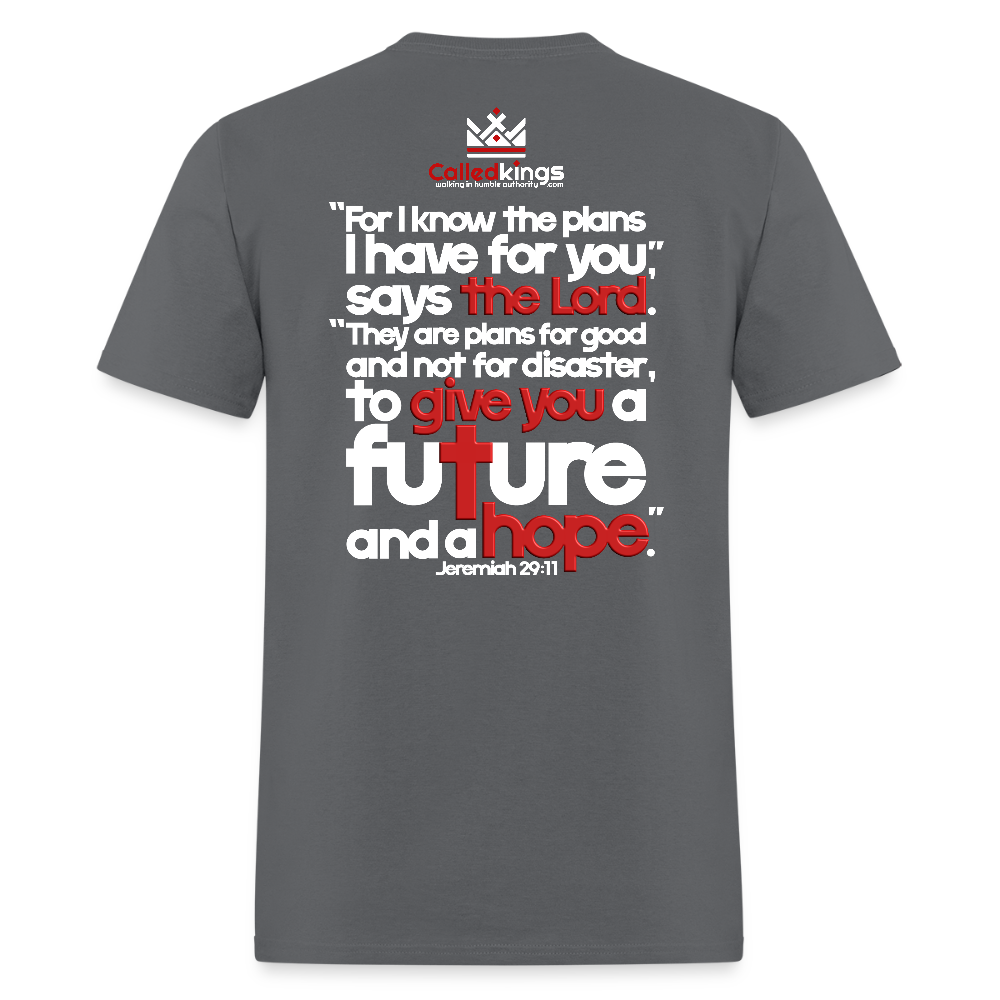 He Knows Expect Victory - charcoal