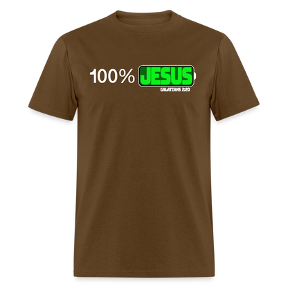 100% Jesus - brown