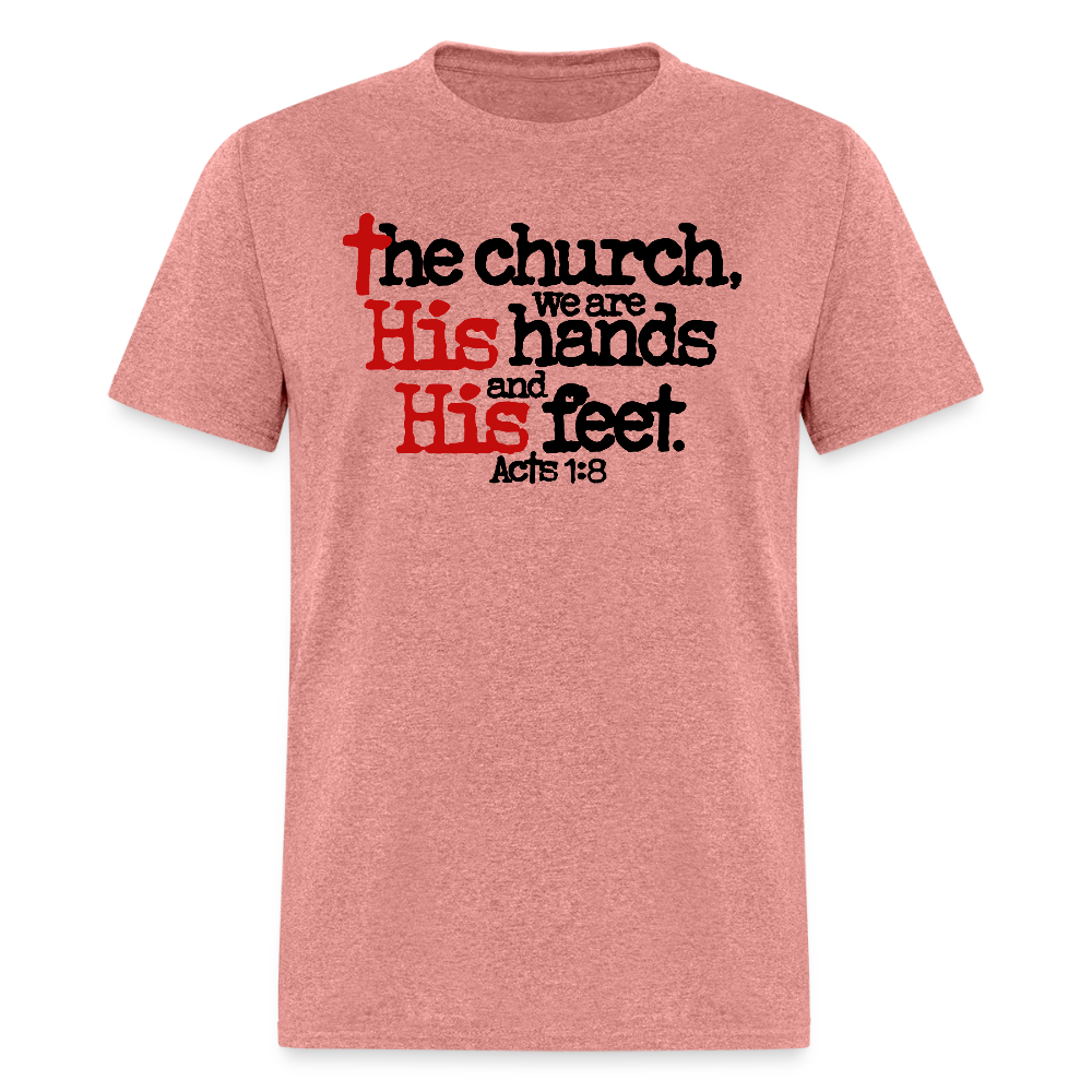 Church His Hands His Feet - heather mauve